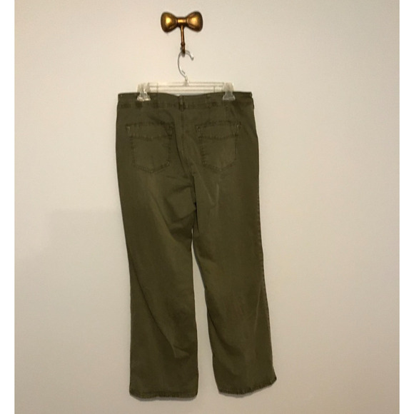 Anthropologie Pilcro Women's The Demilune Boot Utility Flare Green Pants - 31 - Picture 2 of 15